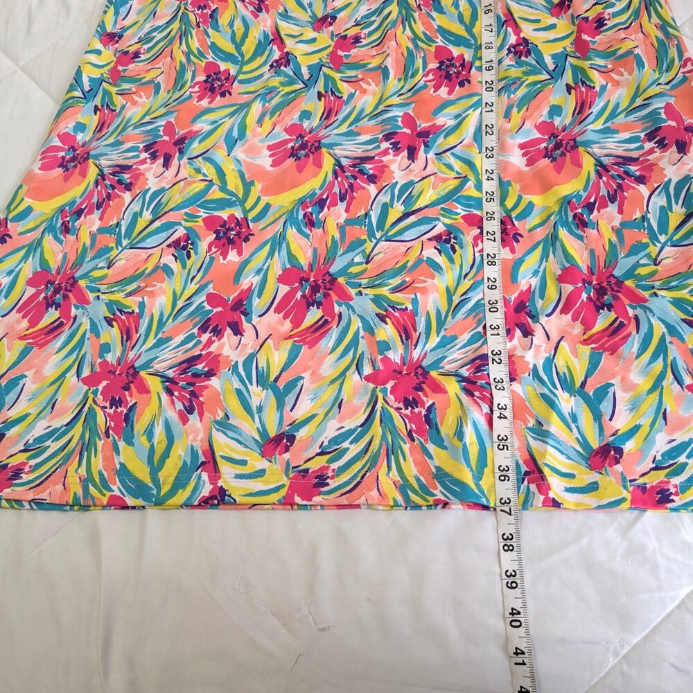 STELLA PARKER Collection Dress 2X Floral Multicolor Sleeveless Travel Pullover - Picture 9 of 9